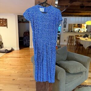 Karin Stevens Blue and White Midi Dress